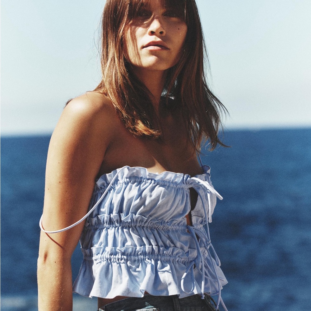 tied poplin shirt